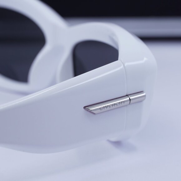 Givenchy GV40044U 21A Geometric Sunglasses - White/Smoke - Picture 9 of 10